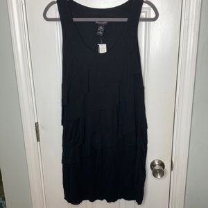 New York and company black ruffle dress